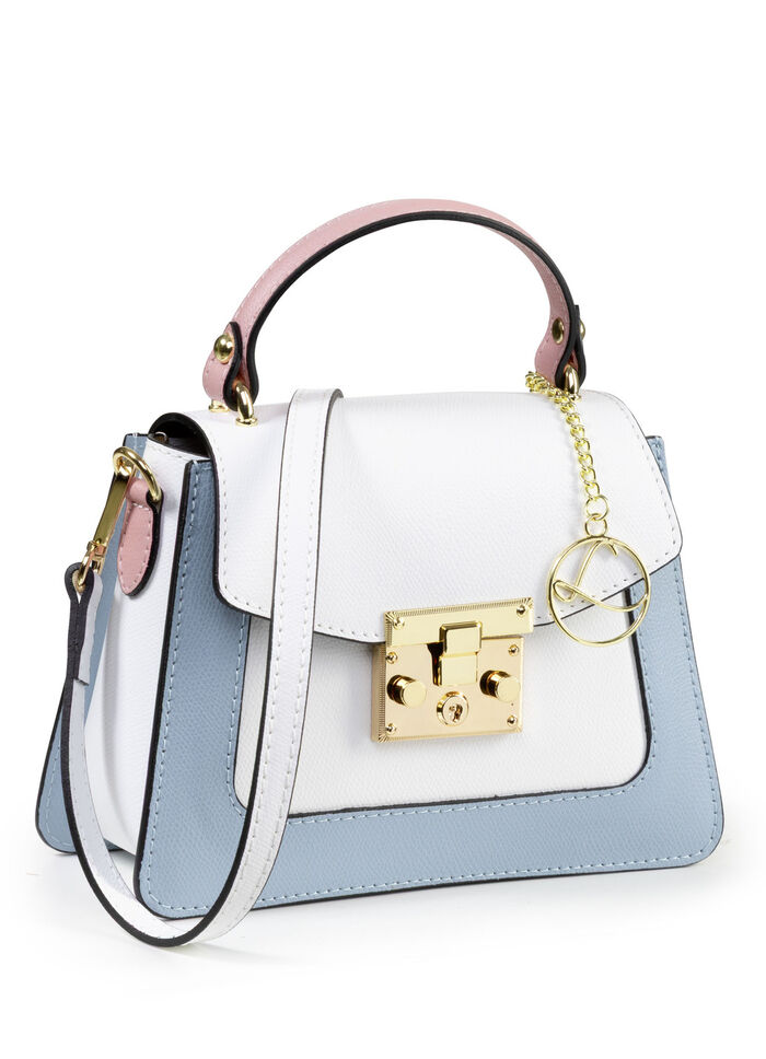 Laurina, mini tas, dames, met afneembare schouderband WEISS-BLAU-ROSÉ