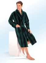 Dubbelzijdige badjas met sjaalkraag 