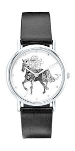Dameshorloge met paardenmotief 