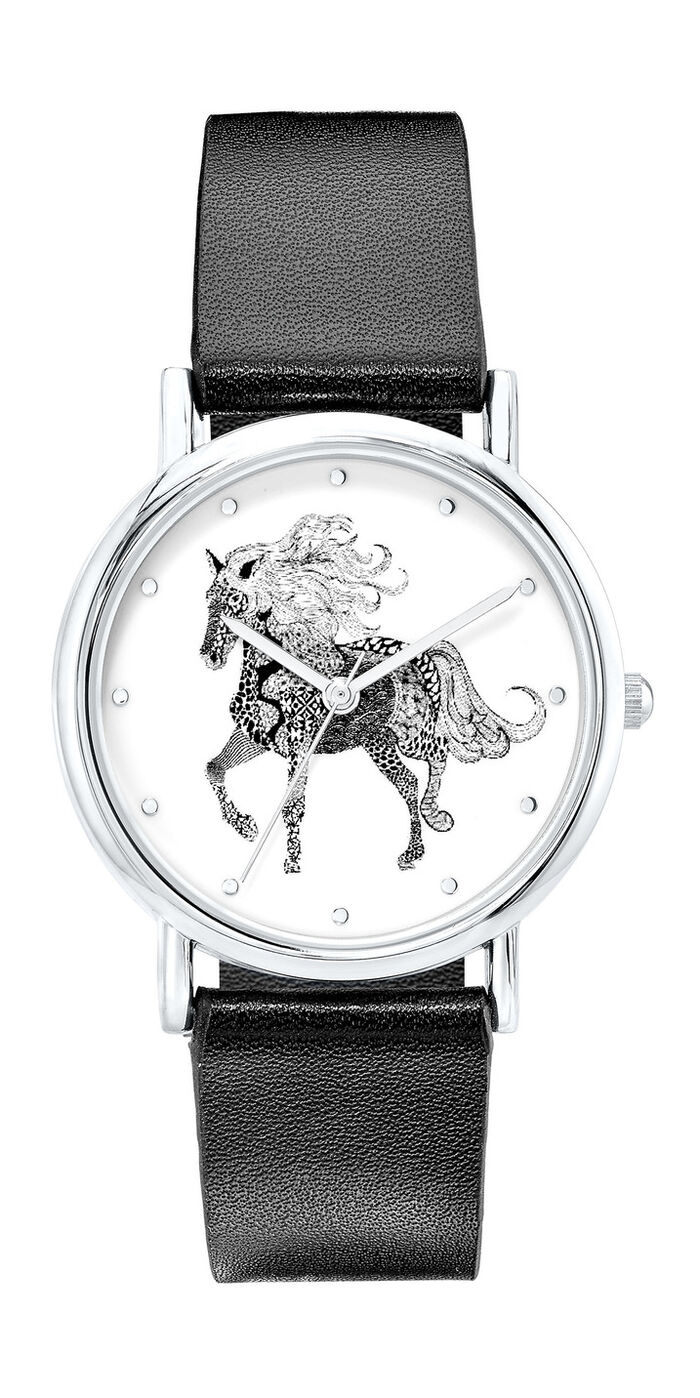 Dameshorloge met paardenmotief 