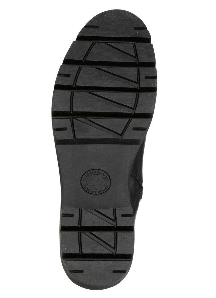 ELENA EDEN, comfortabele dames enkellaarsjes, winterschoenen, breedte H, met uitneembaar voetbed ZWART