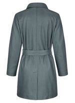 Korte leren jas met omslagkraag 