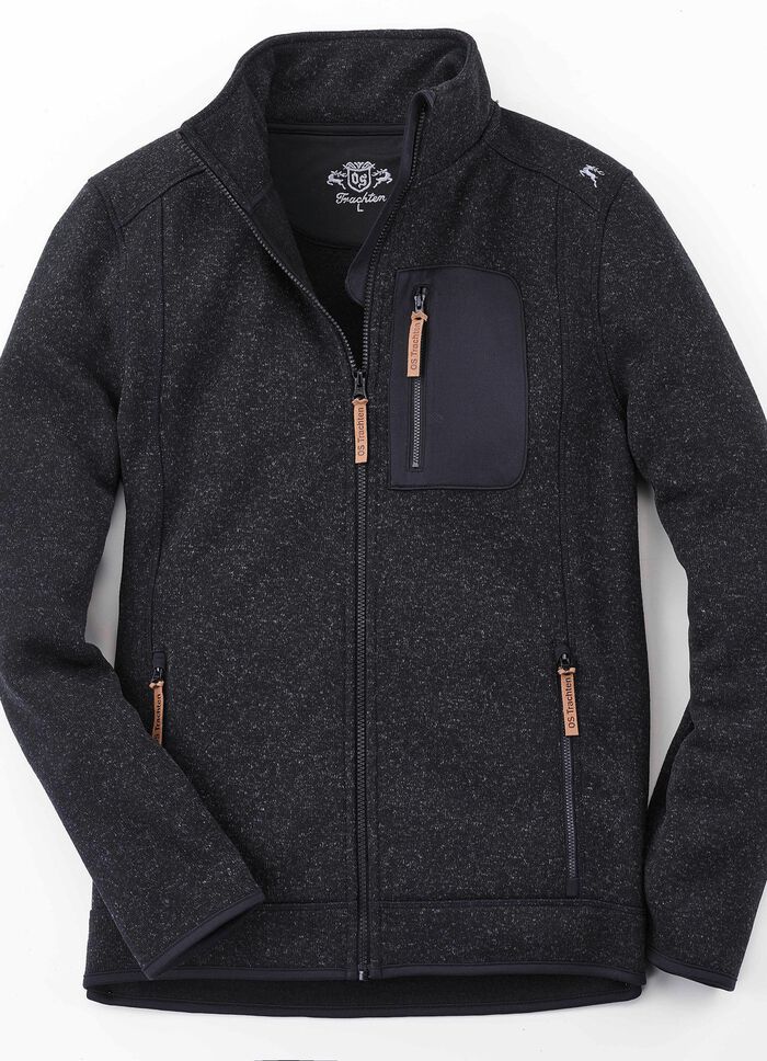 Gebreid fleece kort jack  