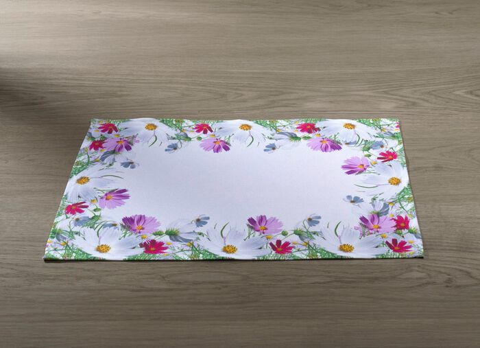 Verende tafel- en kamerdecoratie met bloemmotief WIT/MEERKLEURIG