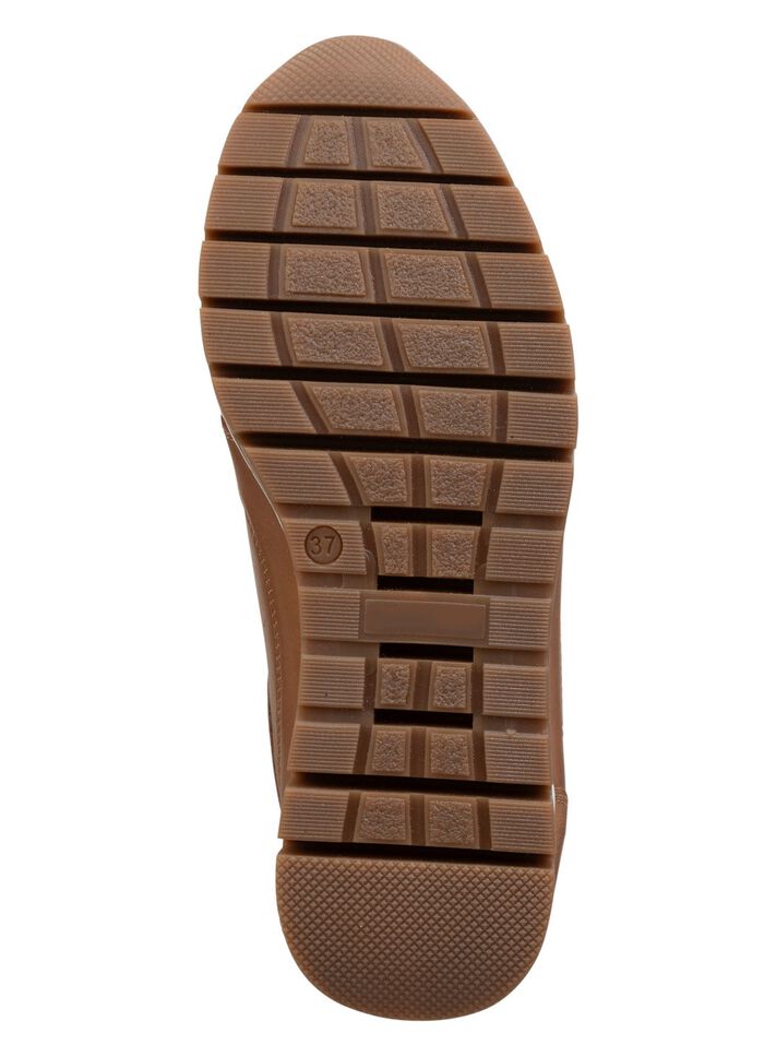 ELENA EDEN, sportieve damessneakers, breedte H, met uitneembaar voetbed CAMEL