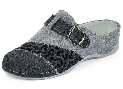 Mubb, klassieke damespantoffels, breedte H, met uitneembaar voetbed 