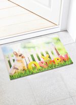 Deurmat met paashaasmotief 
