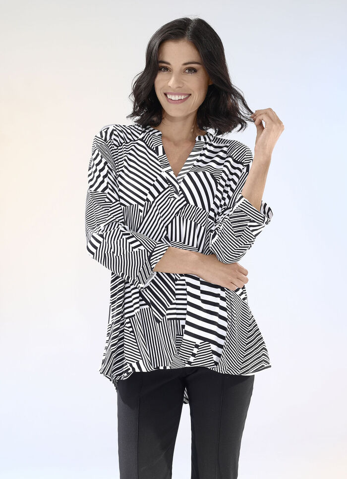 Shirt met verfijnde plooien aan de voorkant 