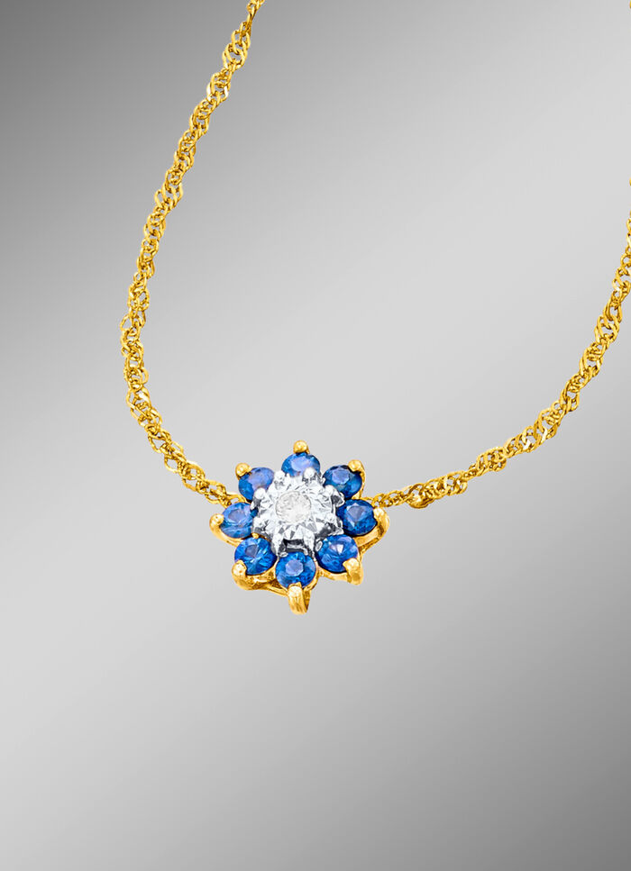 Bloesem-kettinghanger met ketting