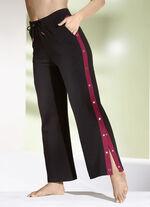 Broek met zijknopen ZWART