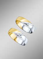 Trouwring in geel en wit goud 
