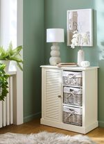 Gedeeltelijk massieve ladekast in landelijke stijl 