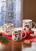 Kerstmokken, set van 4, met geschenkdozen 