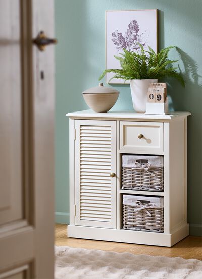 Commode, 1 deur, 1 lade, 2 manden  