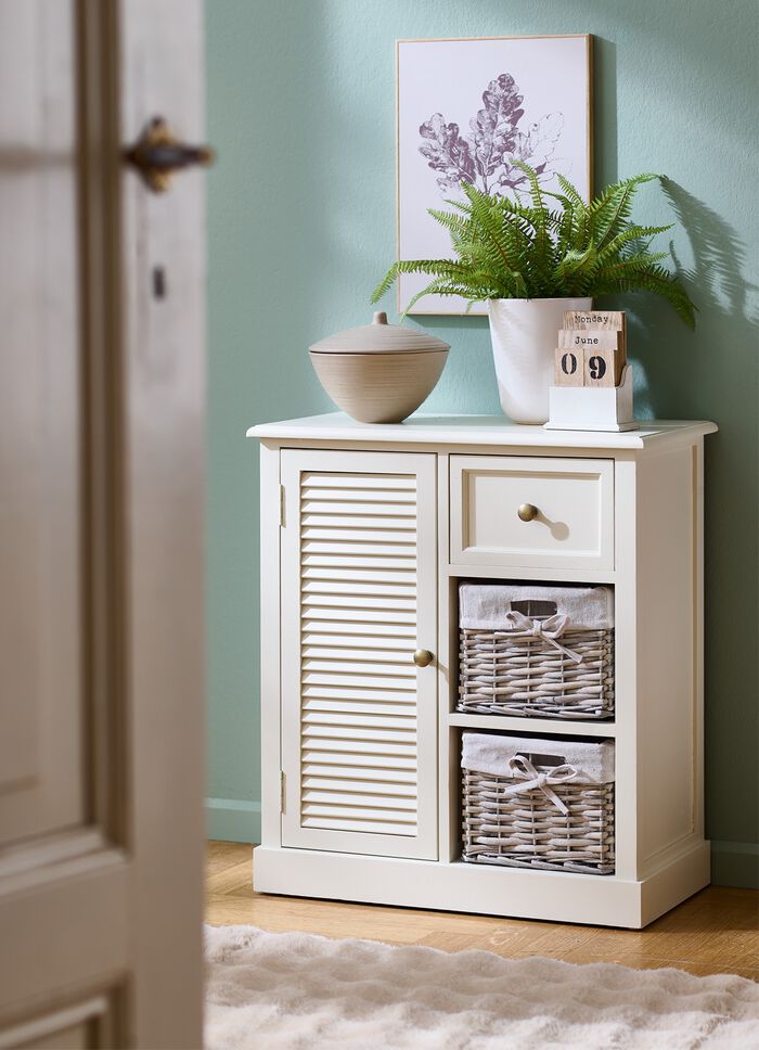 Commode, 1 deur, 1 lade, 2 manden  