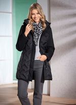 Lange donsjas met gelijmde kamers 