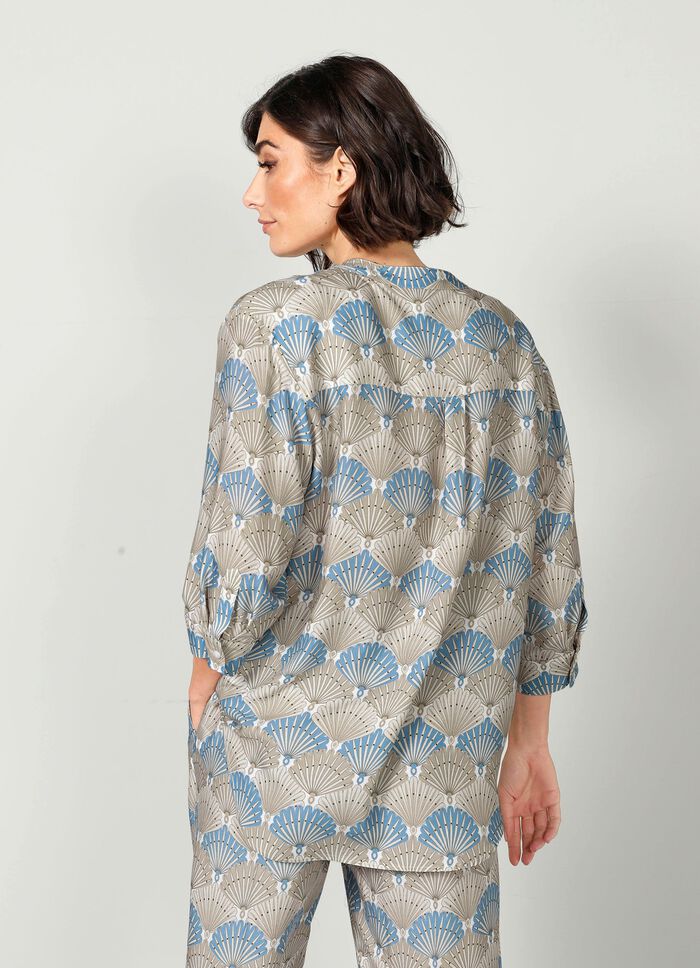 Lange blouse met harmonieuze print 