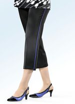 Broek met contrasterende biezen ZWART-KONINGS