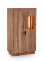 Vitrinekast, 2 deuren, met LED-verlichting en softclose 