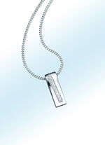 Kettinghanger met synth. zirkonia en pantserketting 