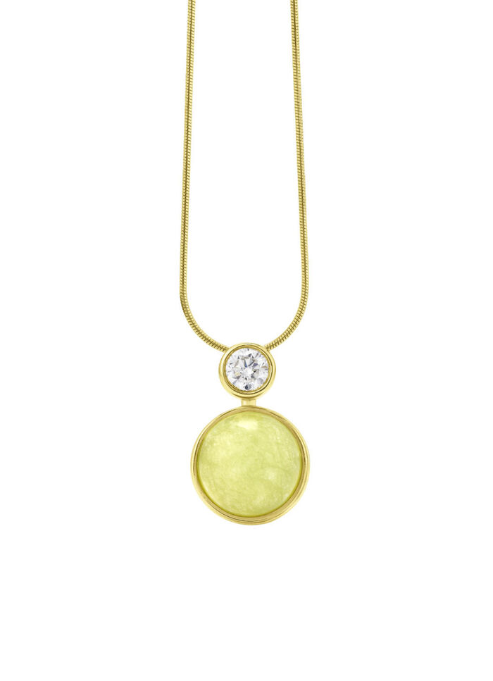 Groene pracht in een elegant design: hanger met echte aventurijn 