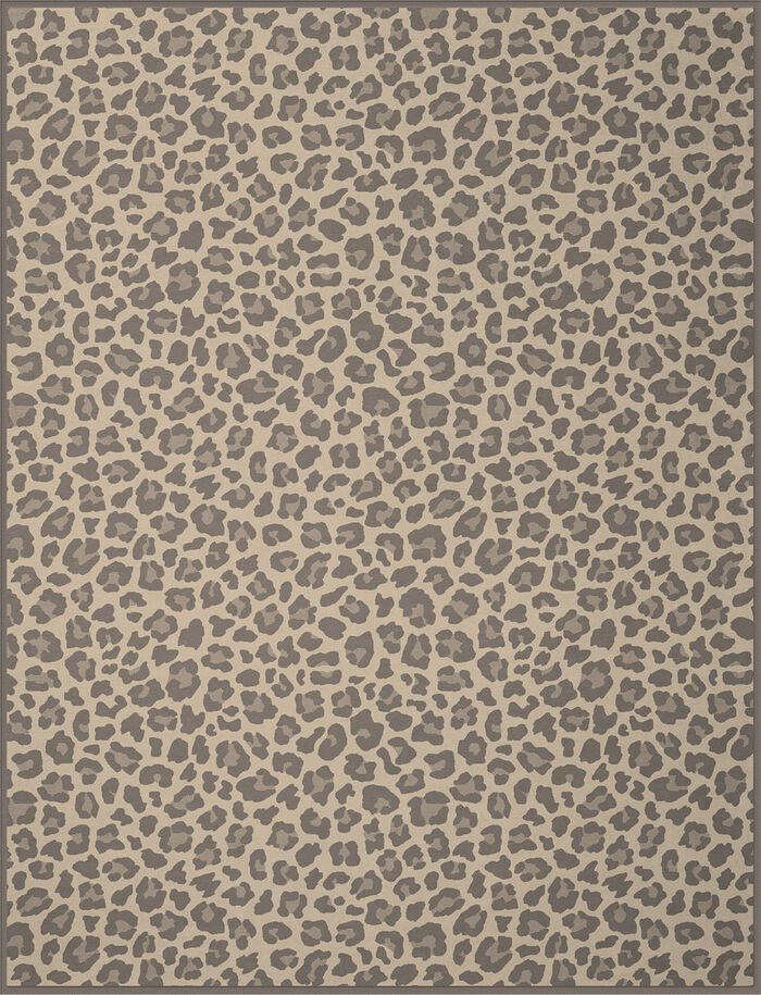 slaapdeken met velours rand BEIGE-BRAUN