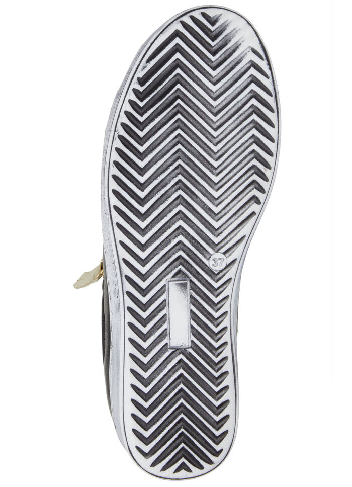 Andrea Conti sneakers met slimme contrasterende vetersluiting ZWART-GOUD