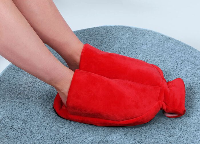 Vital Comfort voetwarmwaterkruik met zachte fleece hoes 