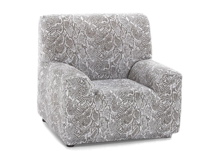 Onderhoudsvriendelijke stretchhoezen in slangenlook GRIJS