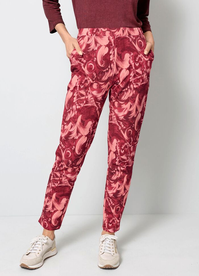 Broek met bloemendessin 