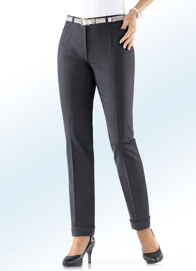 Broek met trendy omslag 