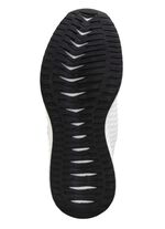 Veterschoenen van gestructureerd textielmateriaal WIT