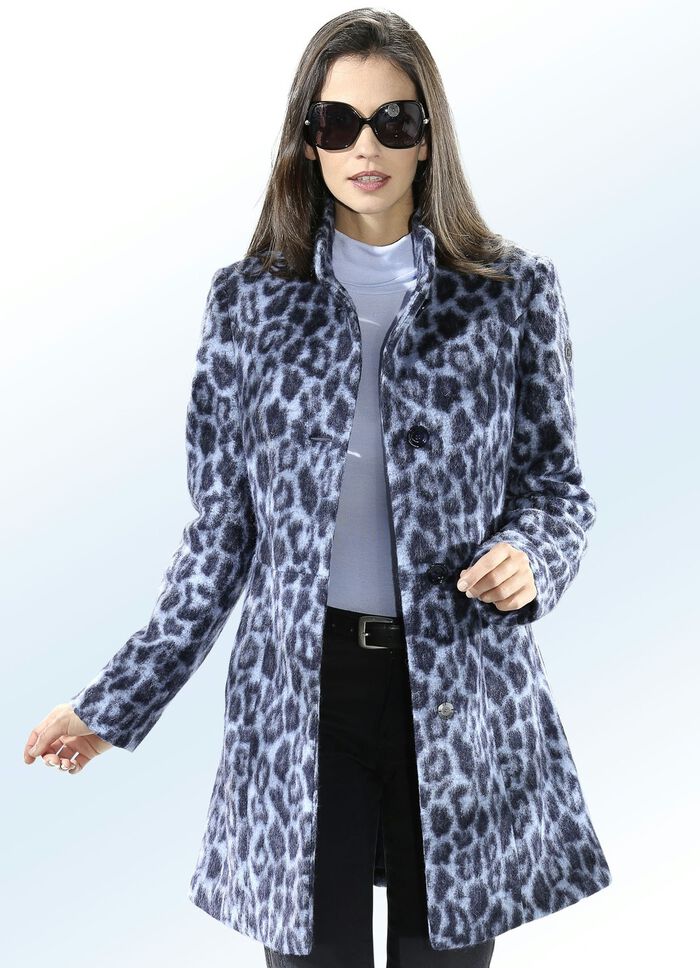 Lange jas met roofdierdessin 