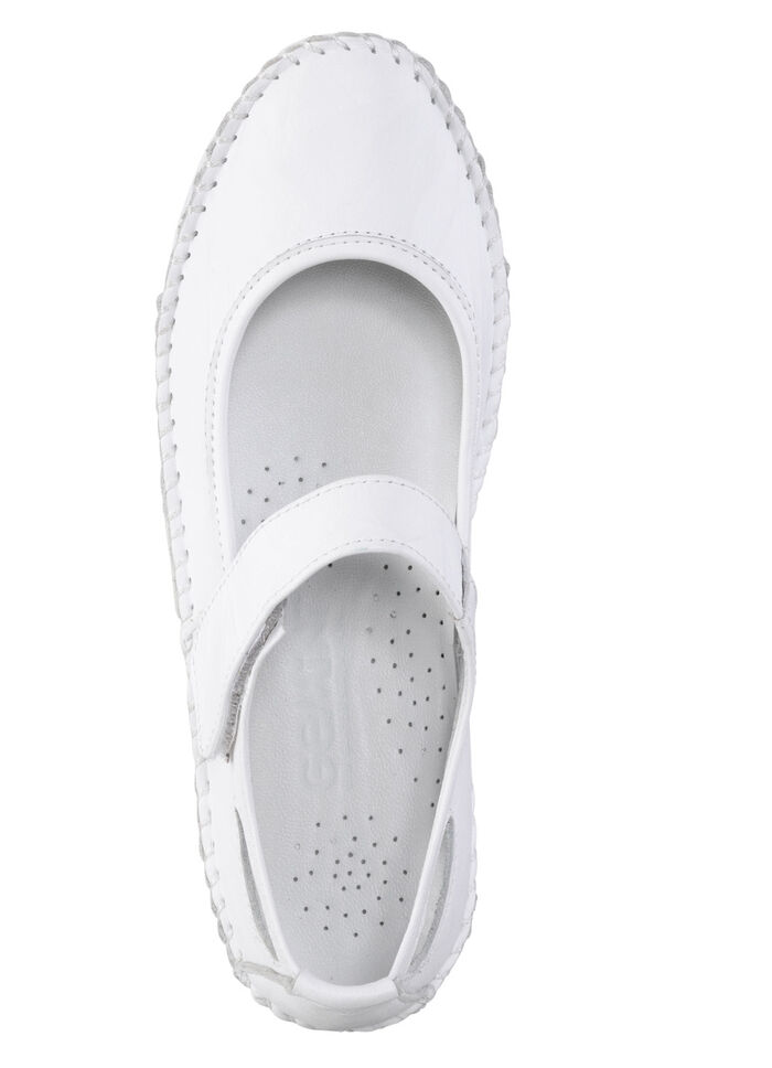 Gemini mocassinpantoffels met subtiele kreukstructuur WIT