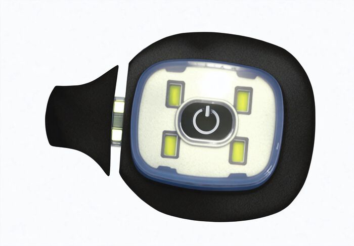 Modieuze hoed met ge&iuml;ntegreerde, afneembare LED-lamp 