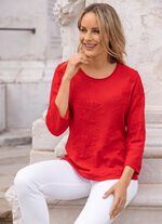 Pullover met een fijne bloemenstructuur 