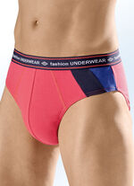 Set van vijf slips met gekleurde inzetstukken 