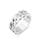 Opvallende herenring in kettingdesign 