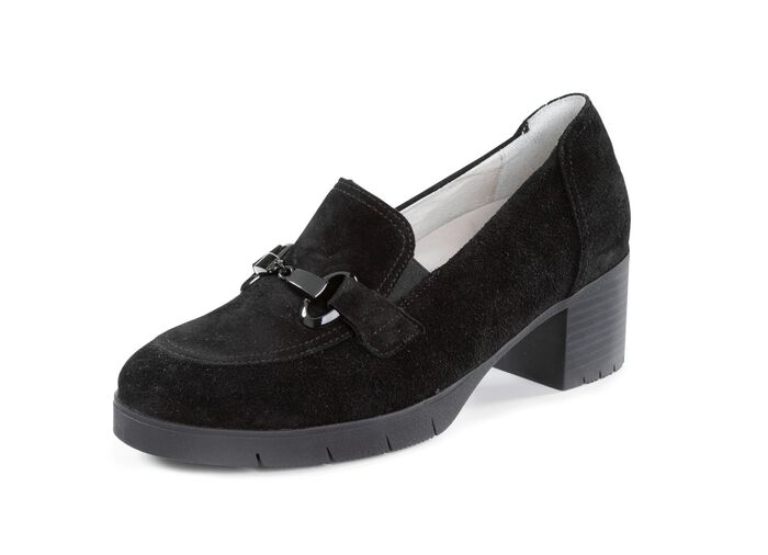 Waldl&auml;ufer, comfortabele dames trotteur, breedte H, met uitneembaar voetbed ZWART