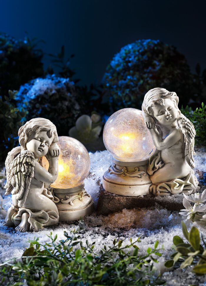 Zonnelamp engel, set van 2 