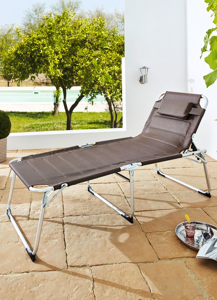 XXL tuinligstoel met 4-voudig verstelbaar hoofdgedeelte 