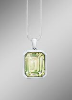 Effectieve hanger met echte groene amethist 