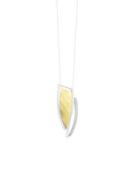 Moderne hanger in tweekleurig met zirkonia 
