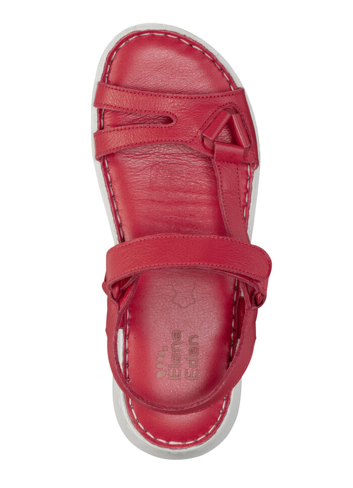 ELENA EDEN sandaal gemaakt van zacht nappaleer ROOD
