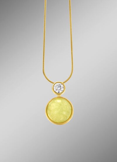 Groene pracht in een elegant design: hanger met echte aventurijn 