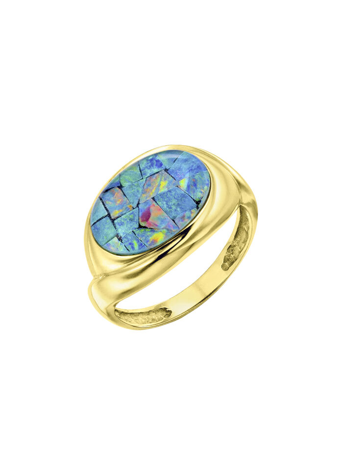 Damesring met opaal 
