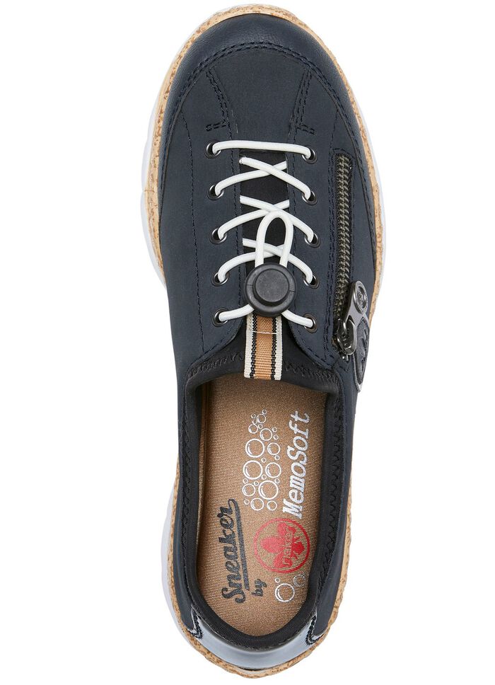 Rieker, sportieve damessneakers, met MemoSoft binnenzool DONKERBLAUW