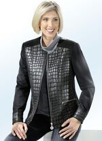 Kort jasje in reptieldesign 