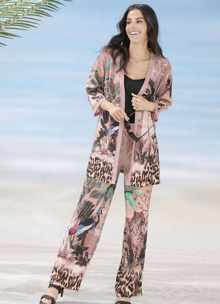 Laurina-broek met briljant kleurenprintontwerp 