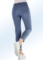 Jeans met een trendy stippendessin JEANSBLAUW